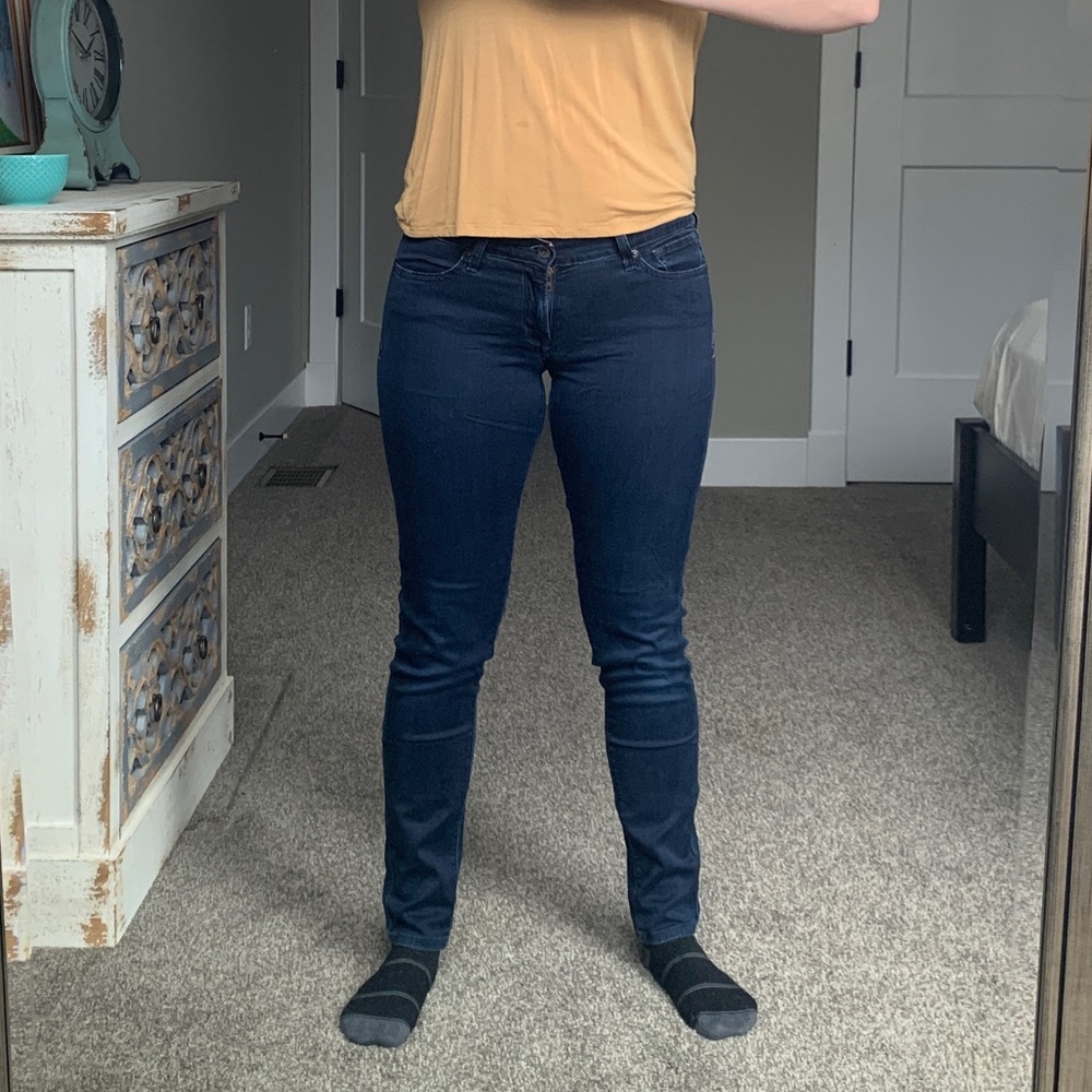 Lucky Brand Dark Wash Jeans: Charlie Super Skinny Fit